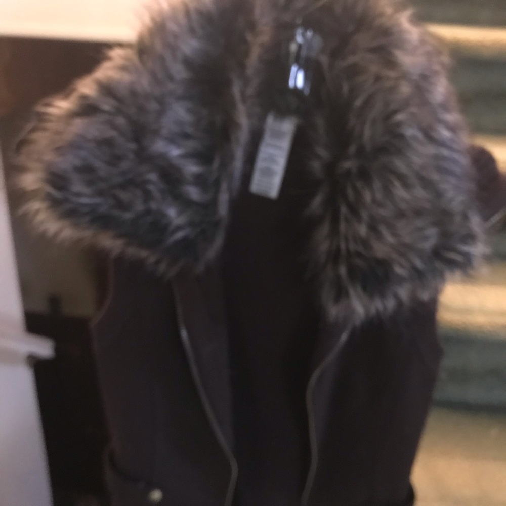 Caché chocolate brown sweater vest